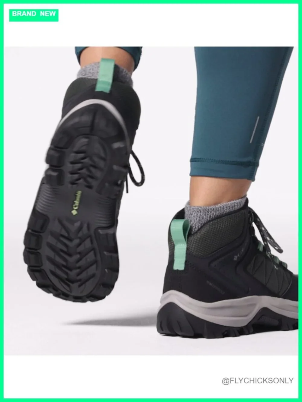 Waterproof Hiking Boots with Leather and Mesh Upper, Pull-On Closure, Ankle